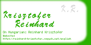krisztofer reinhard business card